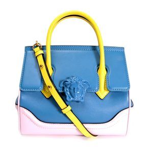Versace Tricolor Calfskin Medium Palazzo Empire Bag